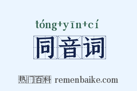 同音词是什么意思的图片